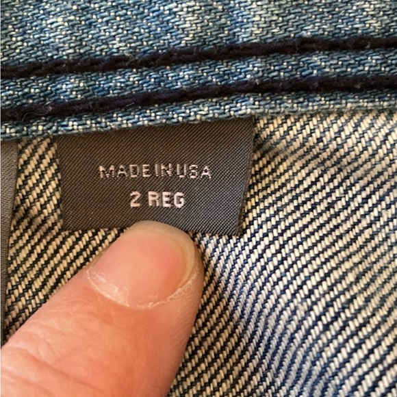 ARMANI EXCHANGE women’s blue ‘bleach stained’ Jeans bootleg - Picture 11 of 15
